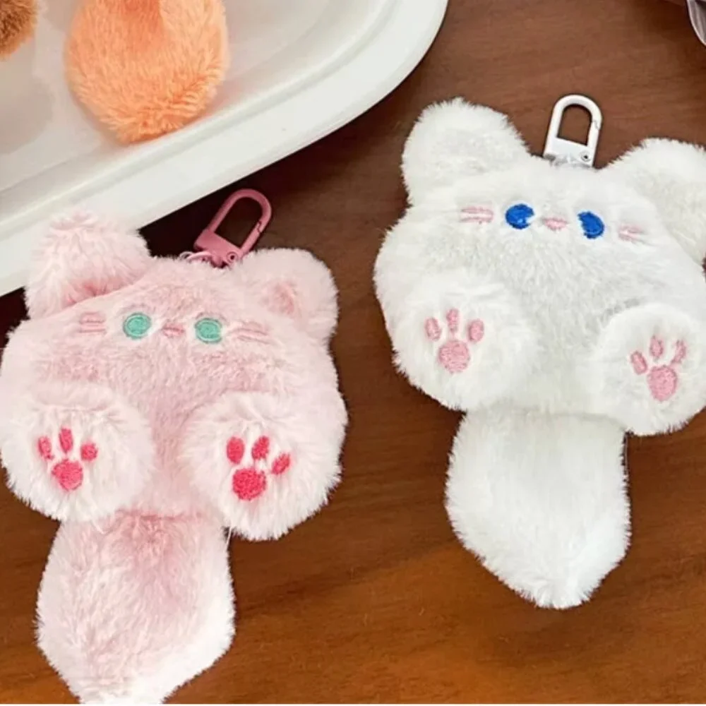 🧸 Plush Kitty Backpack Charm - Pink